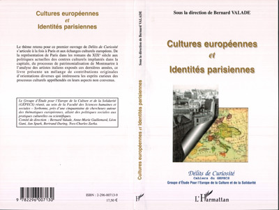 Cultures européennes et Identités parisiennes (9782296007130-front-cover)