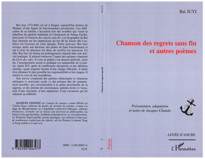Chanson des regrets sans fin et autres poèmes (9782296006577-front-cover)
