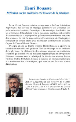 Henri Bouasse, Réflexion sur les méthodes et l'histoire de la physique (9782296086746-back-cover)