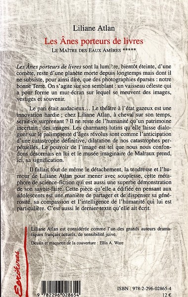 Les ânes porteurs de livres, Le Maître des Eaux Amères (9782296028654-back-cover)