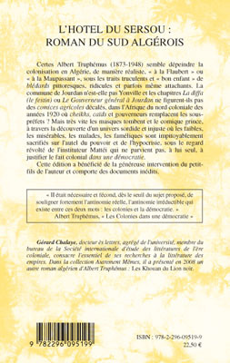 L'hôtel du sersou : roman du sud algérois (9782296095199-back-cover)