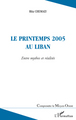 Le printemps 2005 au Liban, Entre mythes et réalités (9782296079991-front-cover)