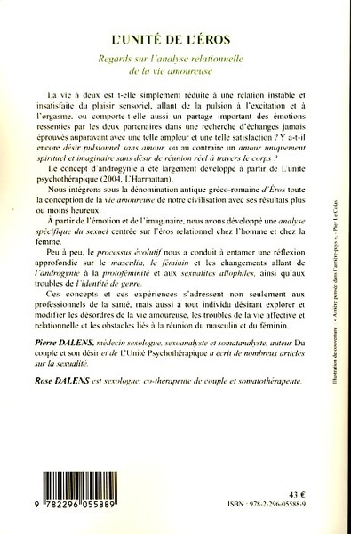 L'unité de l'éros, Regards sur l'analyse relationnelle de la vie amoureuse (9782296055889-back-cover)