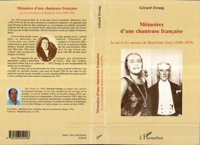 Mémoires d'une chanteuse française, La vie et les amours de Madeleine Grey (1896-1979) (9782296052406-front-cover)