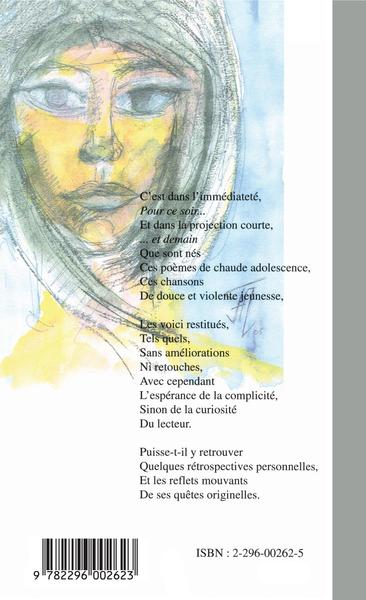 Pour ce soir et demain, Poèmes d'ado-les-sens (9782296002623-back-cover)
