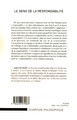 Le sens de la responsabilité (9782296079083-back-cover)