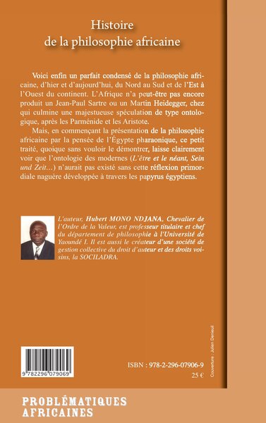 Histoire de la philosophie africaine (9782296079069-back-cover)