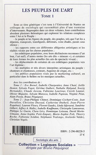 Les peuples de l'art, Tome 1 (9782296002289-back-cover)