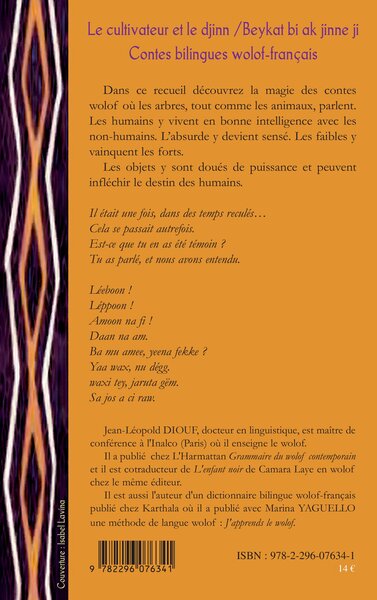 Le cultivateur et le djinn, Beykat bi ak jinne ji - Contes bilingues wolof-français Sénégal (9782296076341-back-cover)