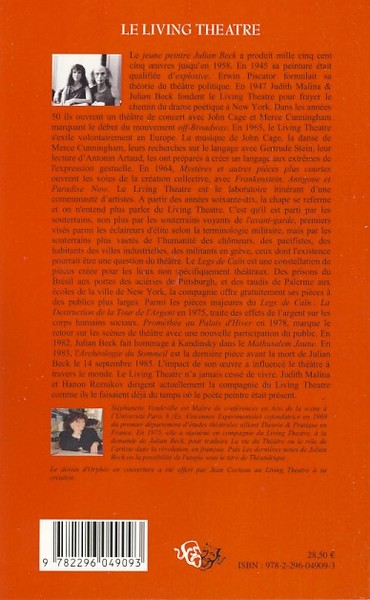 Le Living Theatre, De la toile à la scène - 1945-1985 (9782296049093-back-cover)