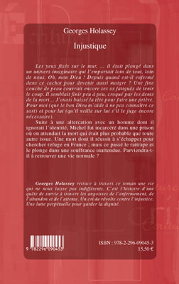 Injustique, Roman (9782296090453-back-cover)