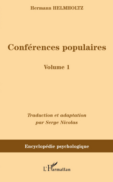 Conférences populaires, Volume 1 (9782296068919-front-cover)