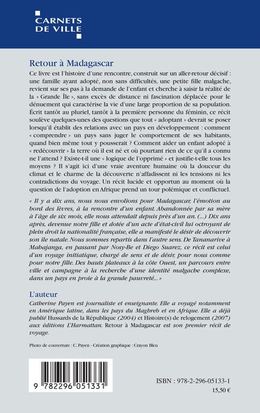 Retour à Madagascar (9782296051331-back-cover)