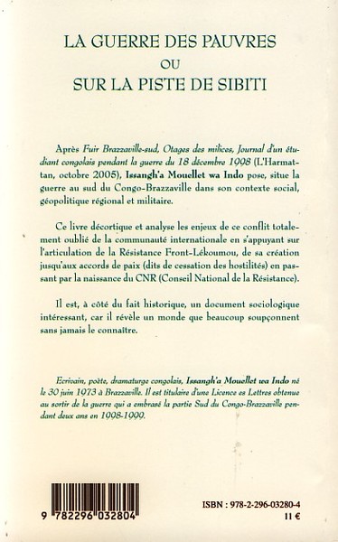 La guerre des pauvres ou sur la piste de Sibiti, La Lékoumou dans la Guerre du 18 décembre 1998 au Sud du Congo-Brazzaville (9782296032804-back-cover)