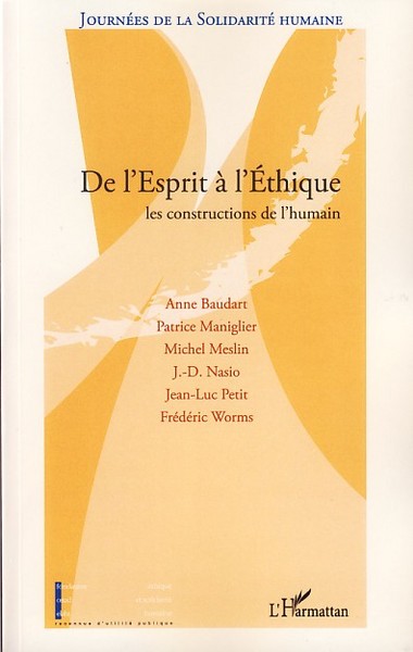 De l'Esprit à l'Ethique (9782296039148-front-cover)