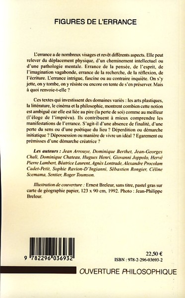 Figures de l'errance (9782296036932-back-cover)