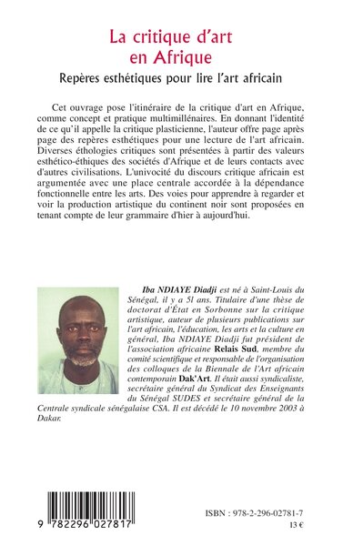 La critique d'art en Afrique, Repères esthétiques pour lire l'art africain (9782296027817-back-cover)