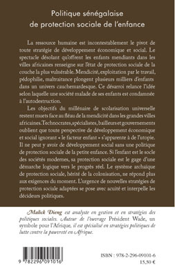 Politique sénégalaise de protection sociale de l'enfance (9782296091016-back-cover)