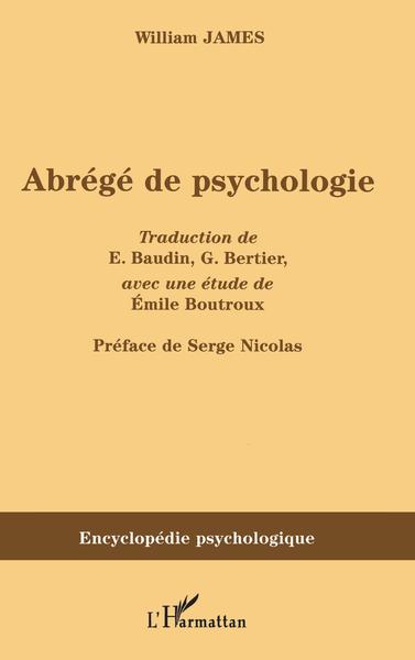 Abrégé de psychologie (9782296006492-front-cover)