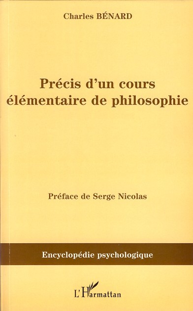 Précis d'un cours élémentaire de philosophie (9782296041967-front-cover)