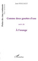 Comme deux gouttes d'eau, Suivi de A l'orange (9782296095243-front-cover)