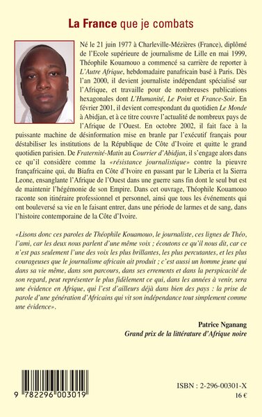 La France que je combats, Itinéraire intellectuel et personnel (9782296003019-back-cover)