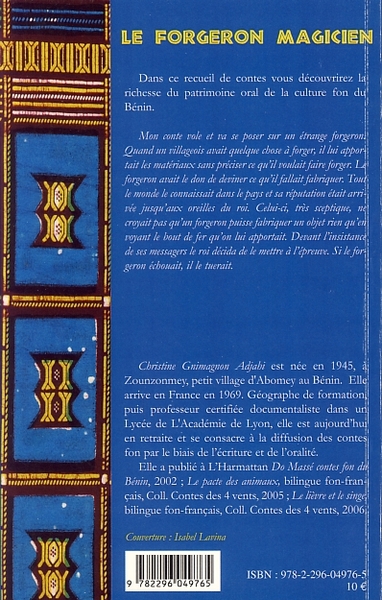 Le forgeron magicien, Contes fon du Bénin (9782296049765-back-cover)