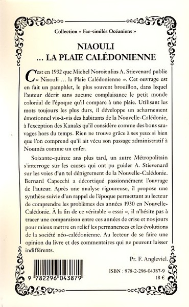 Niaouli, ...La Plaie Calédonienne (9782296043879-back-cover)