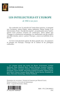 Les intellectuels et l'Europe de 1945 à nos jours (9782296089600-back-cover)