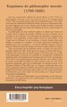 Esquisses de la philosophie morale (1793-1826) (9782296008991-back-cover)