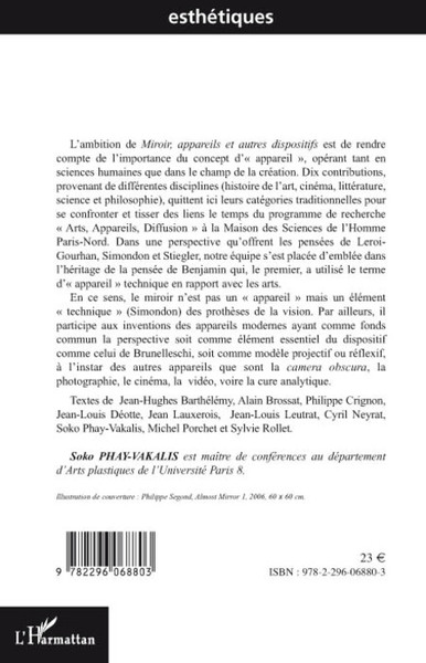 Miroir, appareils et autres dispositifs (9782296068803-back-cover)