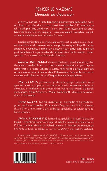 Penser le nazisme, Eléments de discussion (9782296028524-back-cover)
