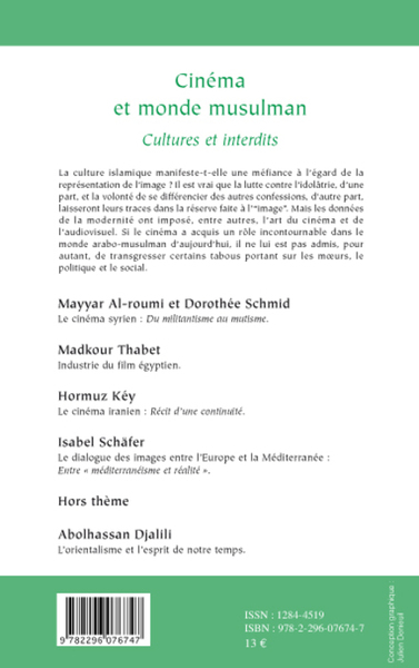 Cinéma et monde musulman, Cultures et interdits (9782296076747-back-cover)