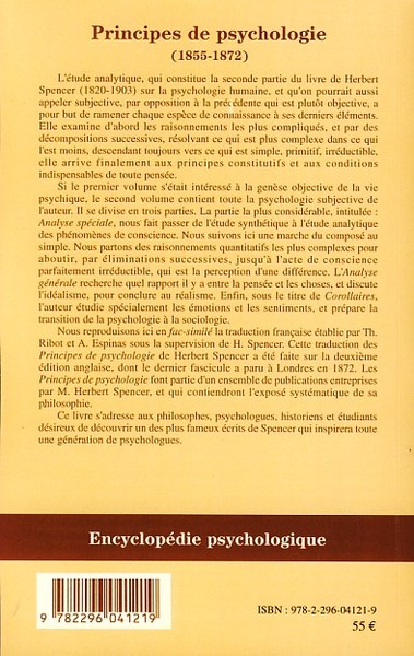 Principes de psychologie (volume 2) (9782296041219-back-cover)