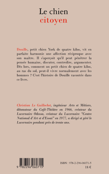 Le chien citoyen (9782296060715-back-cover)