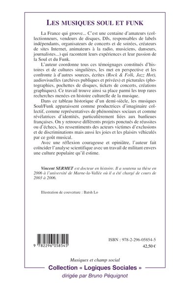 Les musiques Soul et Funk, La France qui groove des années 1960 à nos jours (9782296058545-back-cover)