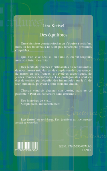 Des équilibres, Nouvelles (9782296067950-back-cover)