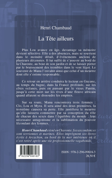 La Tête ailleurs, Roman (9782296098183-back-cover)