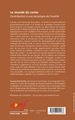 Le monde du conte, Contribution à une sociologie de l'oralité (9782296014466-back-cover)