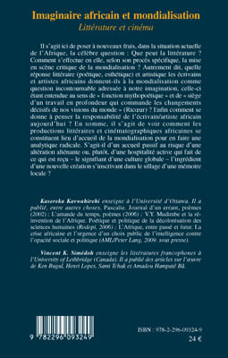 Imaginaire africain et mondialisation, Littérature et cinéma (9782296093249-back-cover)