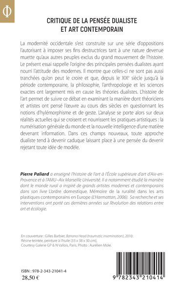 Critique de la pensée dualiste et art contemporain (9782343210414-back-cover)