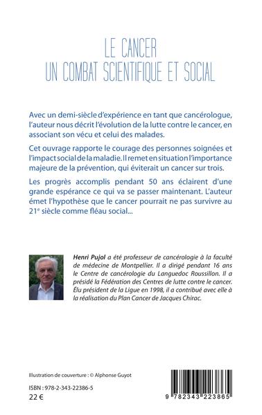 Le cancer un combat scientifique et social (9782343223865-back-cover)