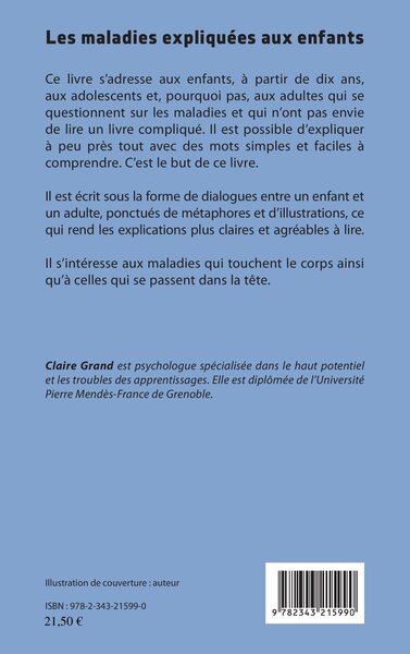 Les maladies expliquées aux enfants, Microbes et compagnie (9782343215990-back-cover)