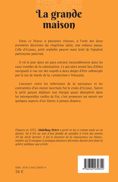 La grande maison, Roman (9782343239354-back-cover)