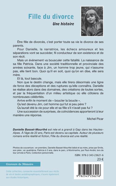 Fille du divorce, Une histoire (9782343236216-back-cover)