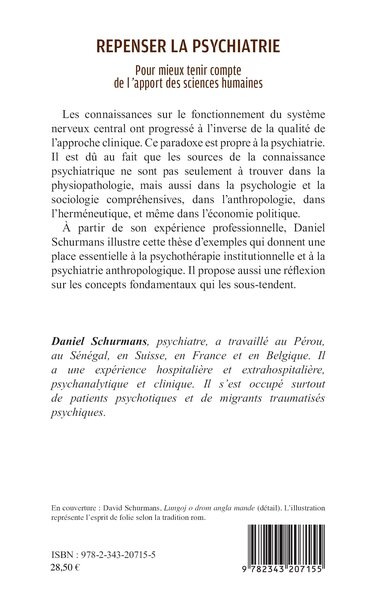 Repenser la psychiatrie, Pour mieux tenir compte de l'apport des sciences humaines (9782343207155-back-cover)