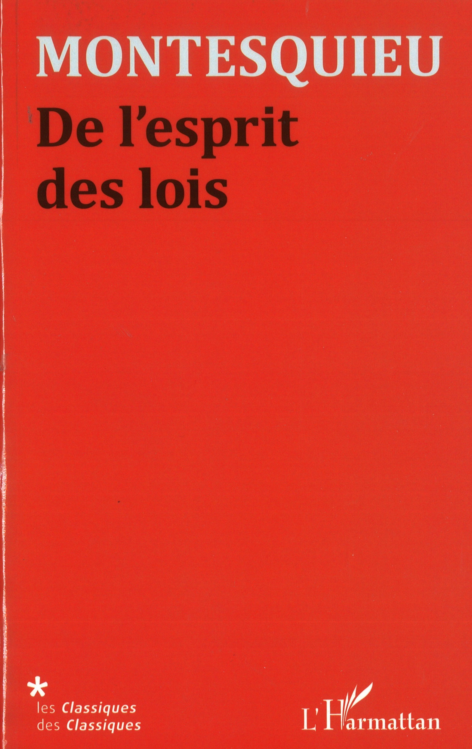 De l'esprit des lois (9782343230894-front-cover)