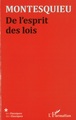 De l'esprit des lois (9782343230894-front-cover)