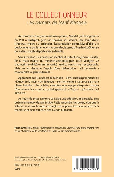 Le collectionneur, Les carnets de Josef Mengele (9782343227078-back-cover)