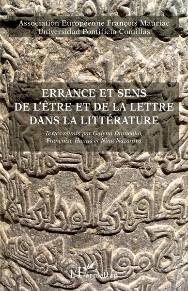 Errance et sens de l'être et de la lettre dans la littérature (9782343223001-front-cover)